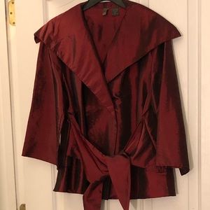 Burgundy wrap blouse size XL